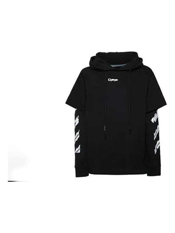 Футболка ss20 airport tape mens hoodie long sleeve Off-White — изображение 1 из 4, черный
