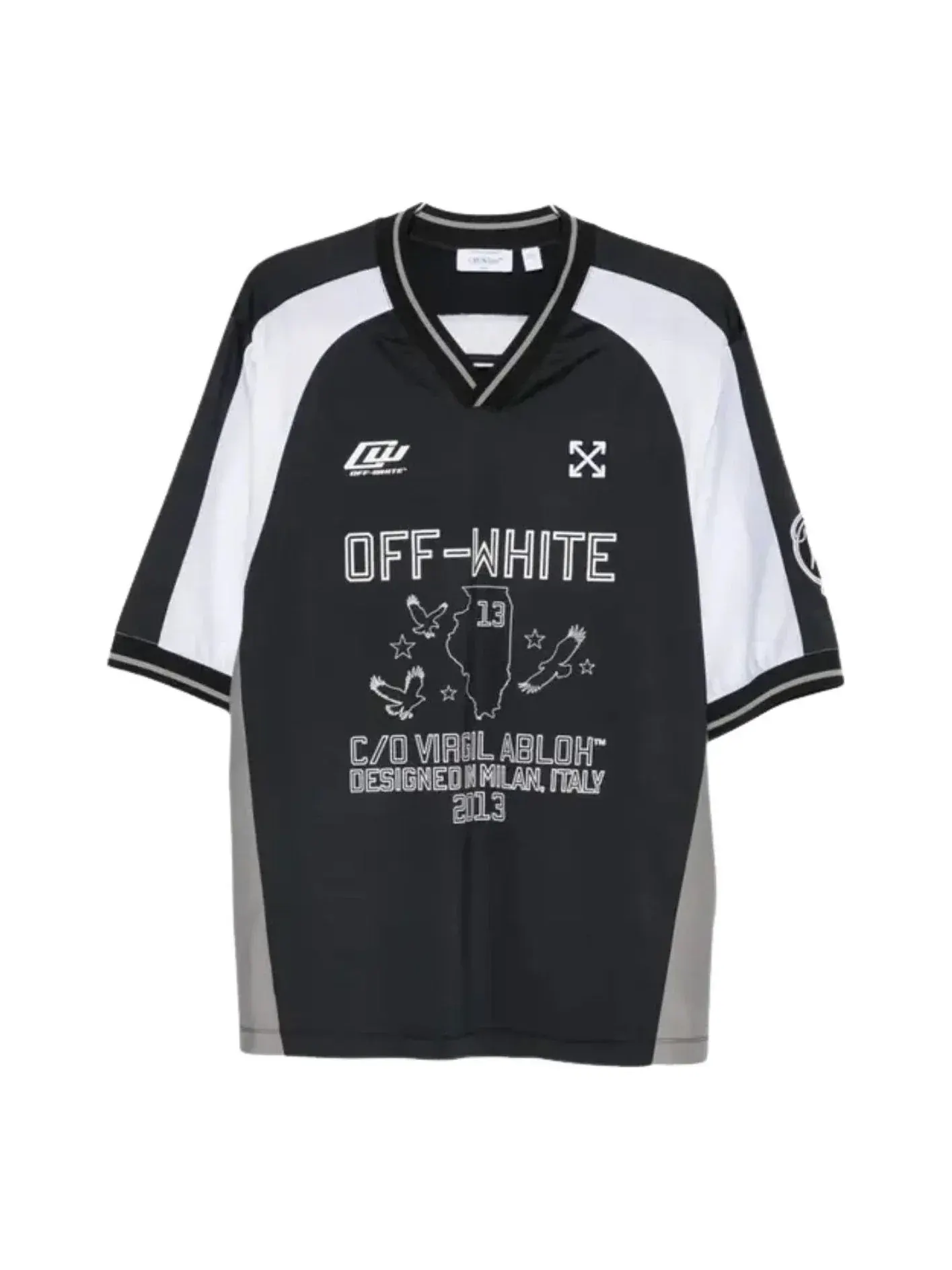 Футболка Off-White Eagle Team, черная, OMAD013S26JER0010001 — изображение 1 из 1, черный