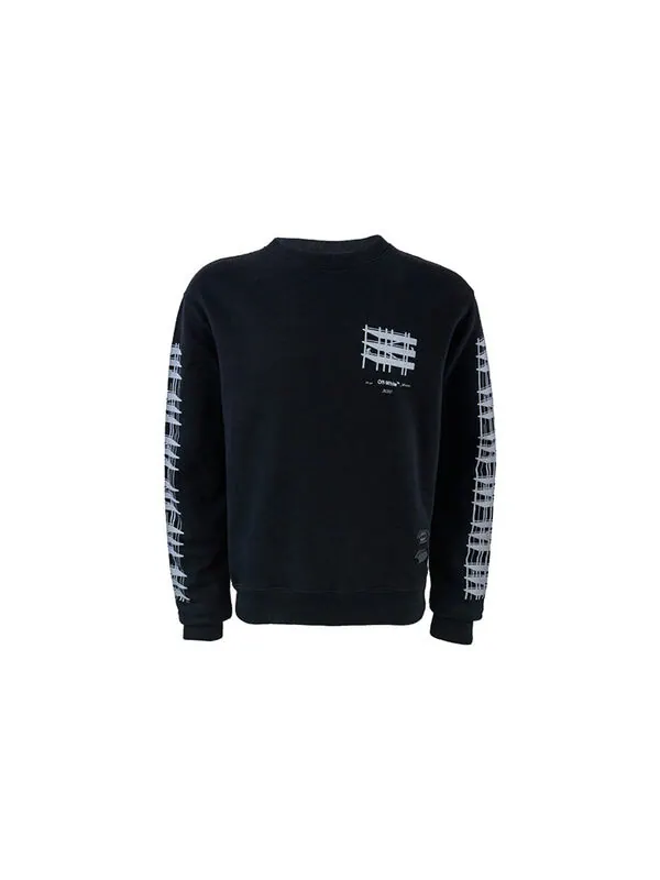 Толстовка diagonal industrial oversize sweater Off-White — изображение 2 из 4, черный