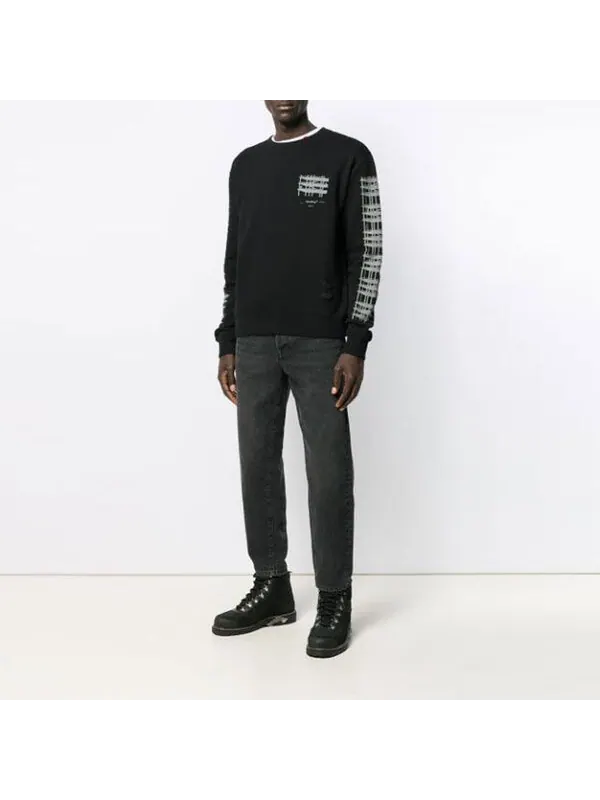 Толстовка diagonal industrial oversize sweater Off-White — изображение 3 из 4, черный