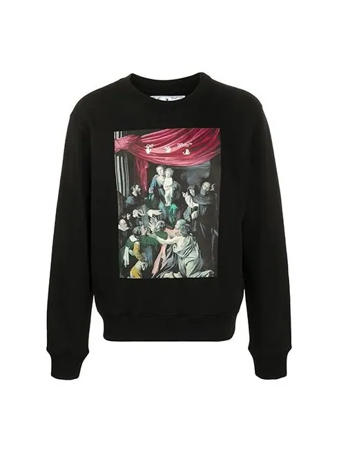 Толстовка fw20 caravaggio painting sweater Off-White — изображение 1 из 4, черный