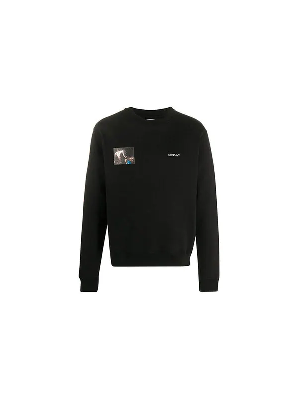 Толстовка fw20 caravaggio angel printing sweater men black Off-White — изображение 2 из 4, черный