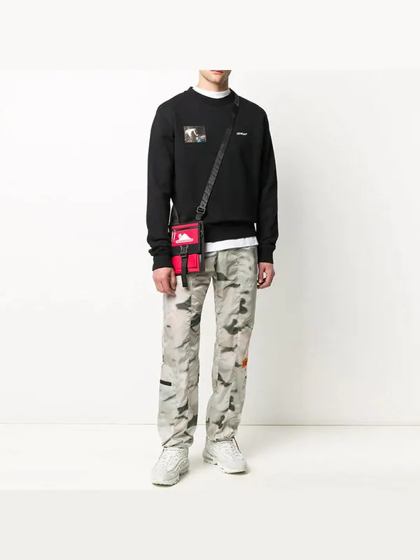Толстовка fw20 caravaggio angel printing sweater men black Off-White — изображение 3 из 4, черный