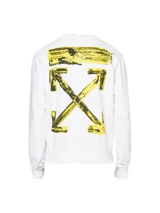 Толстовка c/o virgil abloh men's white acrylic arrows sweatshirt Off-White — изображение 1 из 4, белый