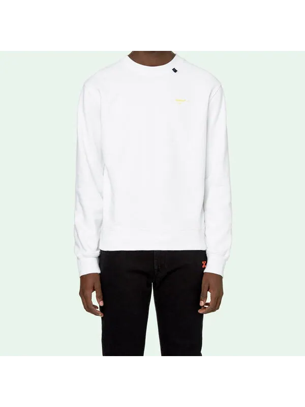 Толстовка c/o virgil abloh men's white acrylic arrows sweatshirt Off-White — изображение 3 из 4, белый