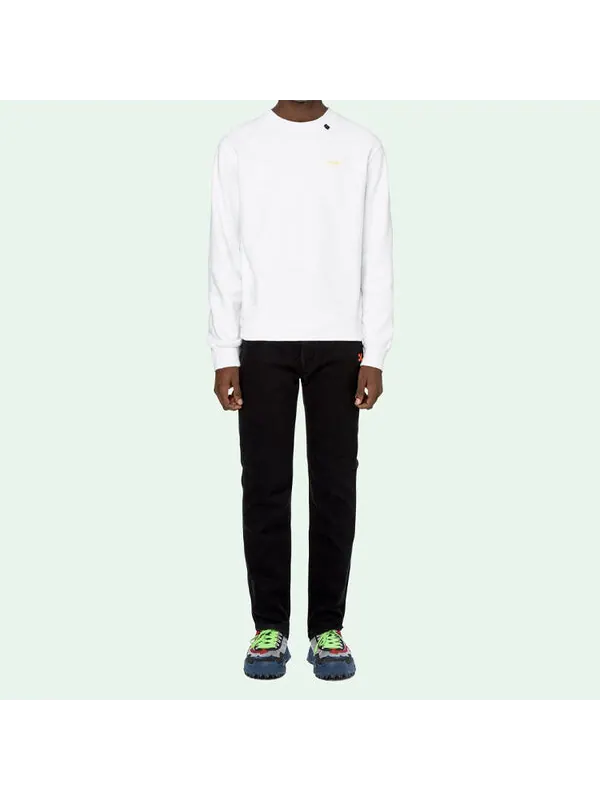Толстовка c/o virgil abloh men's white acrylic arrows sweatshirt Off-White — изображение 4 из 4, белый