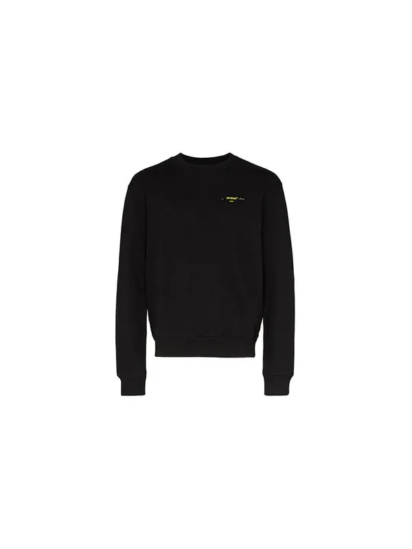 Толстовка graffiti arrow long-sleeve fleece men black Off-White — изображение 2 из 4, черный