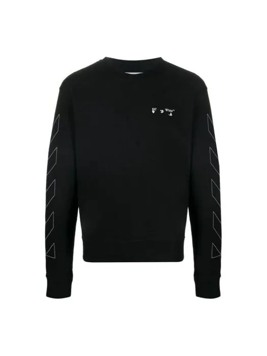 Толстовка diagonal stripes logo pullover men black Off-White — изображение 1 из 4, черный