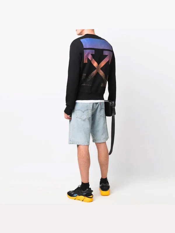 Толстовка fw21 logo arrow pattern version black Off-White — изображение 4 из 4, черный