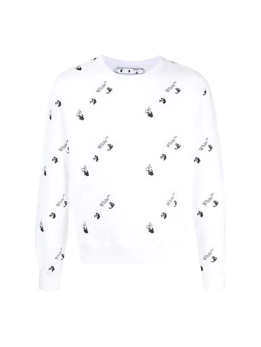 Толстовка men's ss21 large logo printing white Off-White — изображение 1 из 4, белый