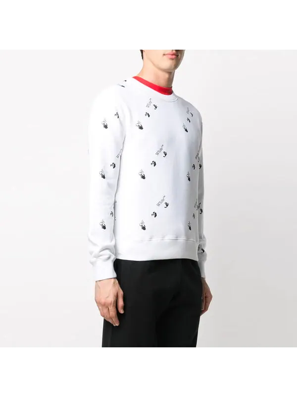 Толстовка men's ss21 large logo printing white Off-White — изображение 3 из 4, белый
