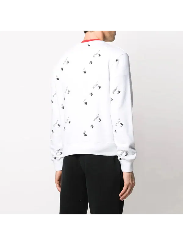 Толстовка men's ss21 large logo printing white Off-White — изображение 4 из 4, белый