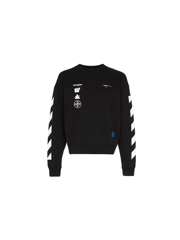 Толстовка Off-White C/O Virgil Abloh Men'S Black Diag Mariana De Silva Over Sweatshirt — изображение 2 из 4, черный
