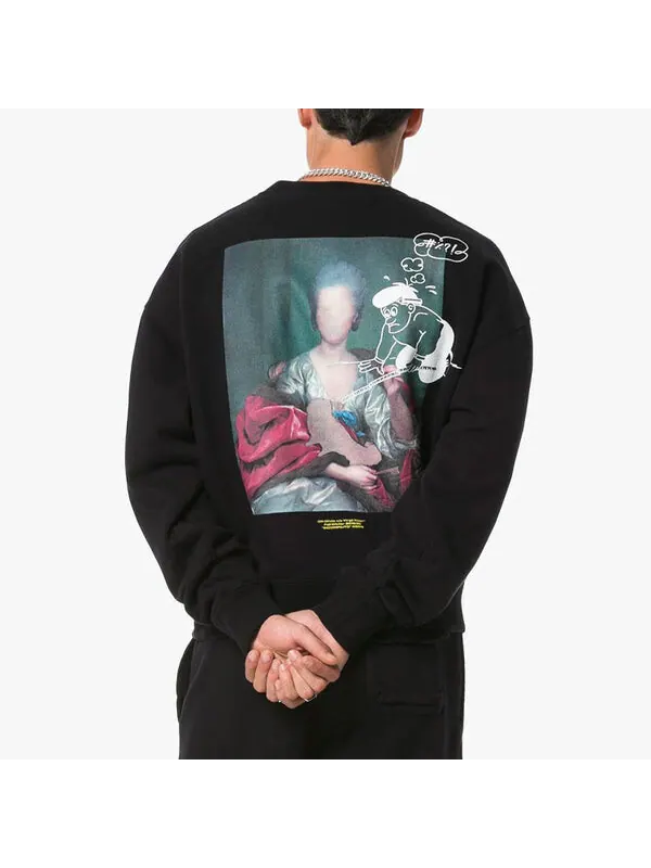 Толстовка Off-White C/O Virgil Abloh Men'S Black Diag Mariana De Silva Over Sweatshirt — изображение 4 из 4, черный