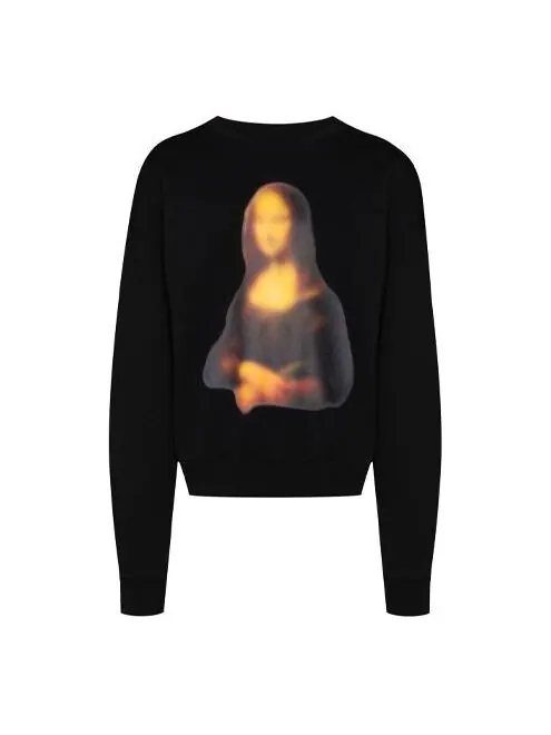 Толстовка mona lisa applique sweat shirt men's black Off-White — изображение 1 из 3, черный