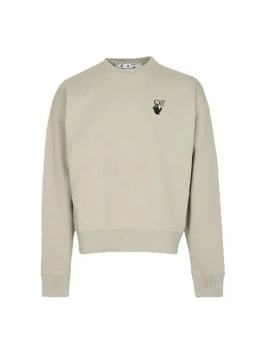 Толстовка men's logo arrow printing round neck long sleeves khaki Off-White — изображение 1 из 2, мульти