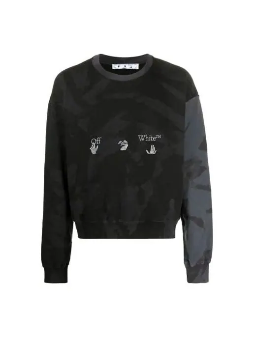 Толстовка ss21 camouflage printing logo round neck black Off-White — изображение 1 из 4, черный