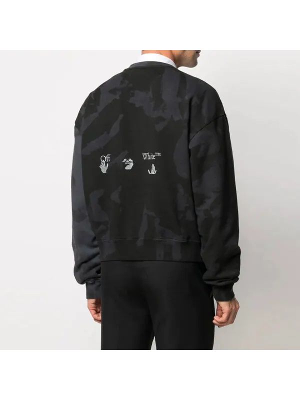 Толстовка ss21 camouflage printing logo round neck black Off-White — изображение 4 из 4, черный