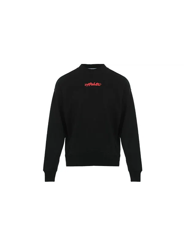 Толстовка men's fw21 logo arrow pattern printing pullover loose fit black Off-White — изображение 2 из 4, черный/мульти