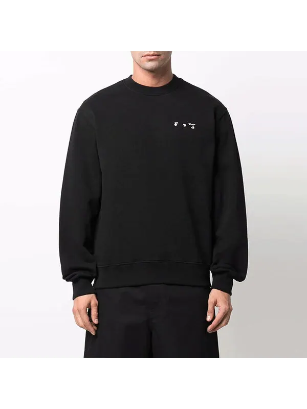 Толстовка men's caravaggio painting round neck black Off-White — изображение 2 из 4, черный