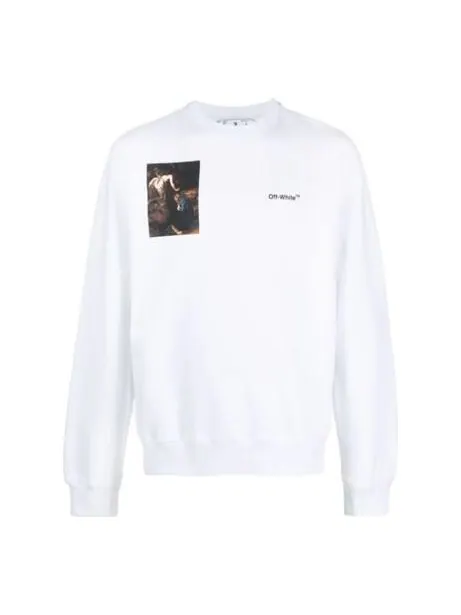 Толстовка OFF-WHITE Caravaggio-print Sweatshirt 'White' — изображение 1 из 4, белый