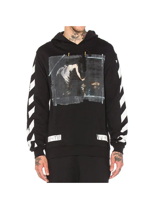 Толстовка caravaggio hooded sweatshirt black Off-White — изображение 3 из 4, черный