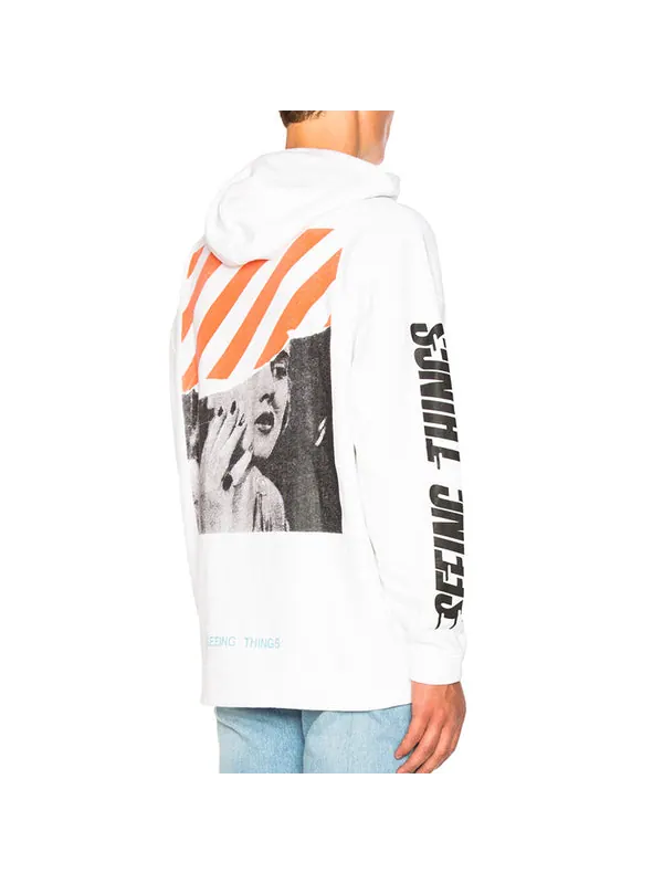 Толстовка photocopy hooded sweatshirt 'white' Off-White — изображение 3 из 4, белый