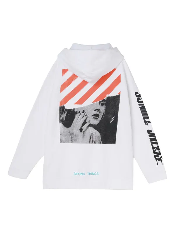 Толстовка men's printing classic autumn white Off-White — изображение 1 из 4, белый