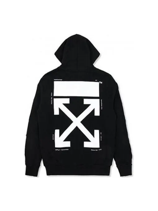 Толстовка men's back arrow zipper black Off-White — изображение 1 из 4, черный
