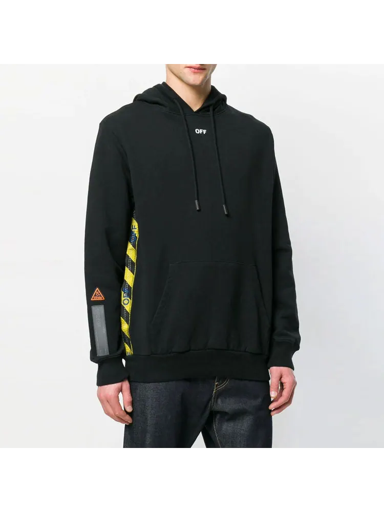 Худи Off-White Side Yellow Unisex Black — изображение 3 из 4, черный