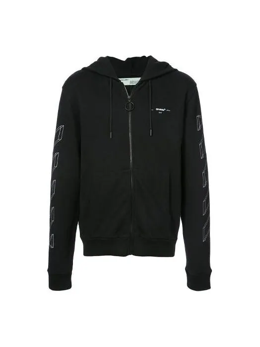 Толстовка covirgil abloh print men's normal size black Off-White — изображение 1 из 4, черный/белый