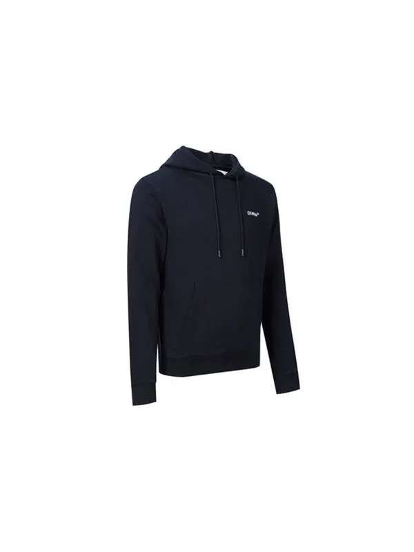 Толстовка logo embroidered black ordinary version 'black white' Off-White — изображение 3 из 4, черный/белый