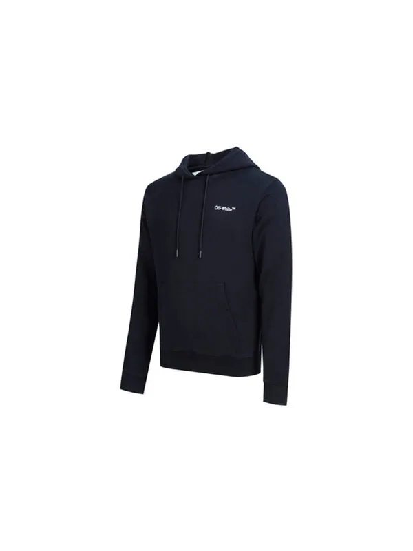 Толстовка logo embroidered black ordinary version 'black white' Off-White — изображение 4 из 4, черный/белый