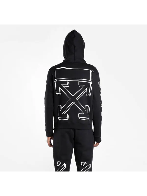 Толстовка c/o virgil abloh men's black marker arrows Off-White — изображение 4 из 4, черный/белый
