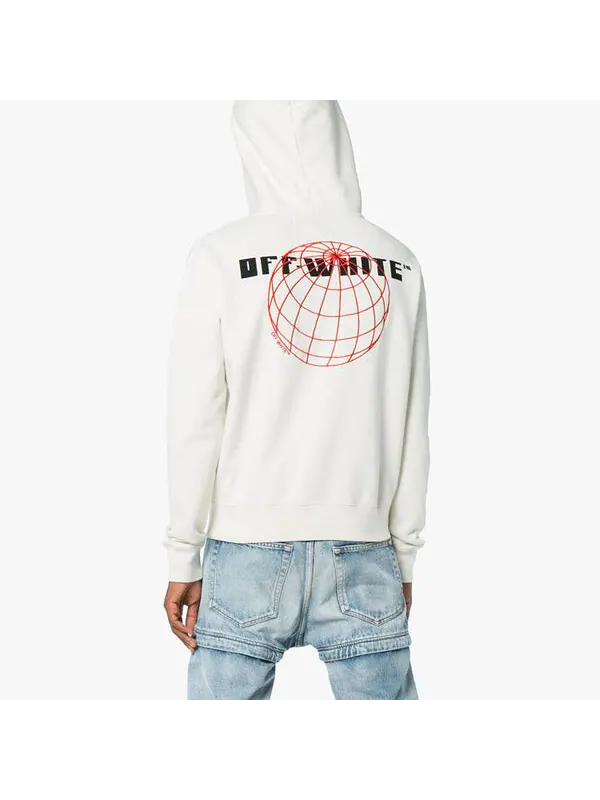 Толстовка men's solid color long sleeves white Off-White — изображение 3 из 4, белый
