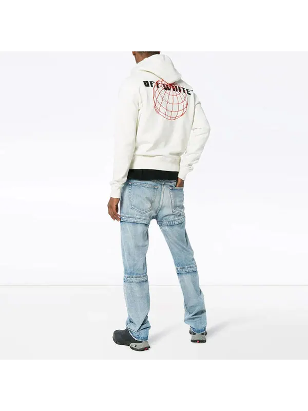 Толстовка men's solid color long sleeves white Off-White — изображение 4 из 4, белый