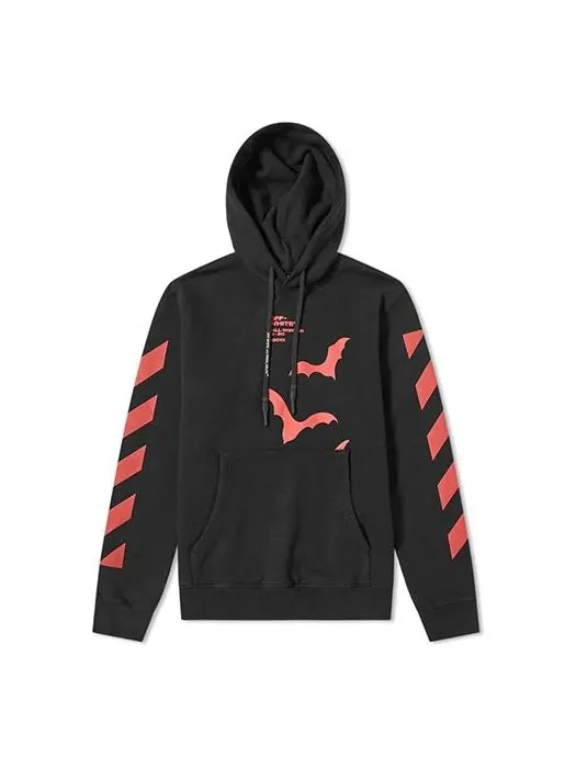 Худи Off-White Printing Pullover Loose Fit Unisex Black — изображение 1 из 5, черный
