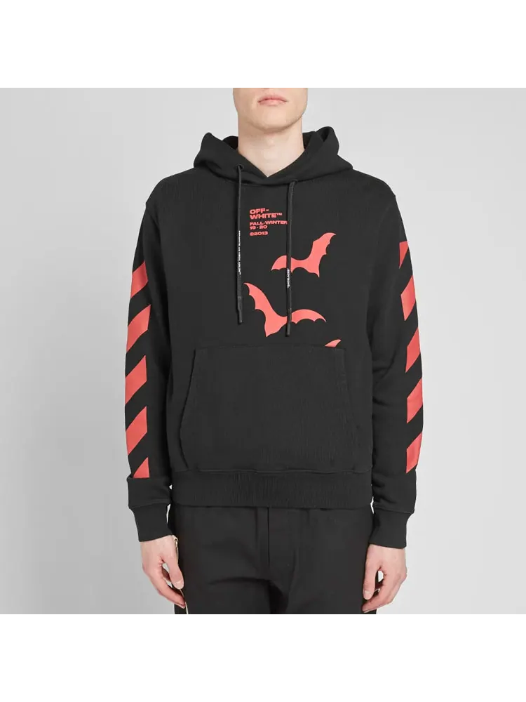 Худи Off-White Printing Pullover Loose Fit Unisex Black — изображение 2 из 5, черный