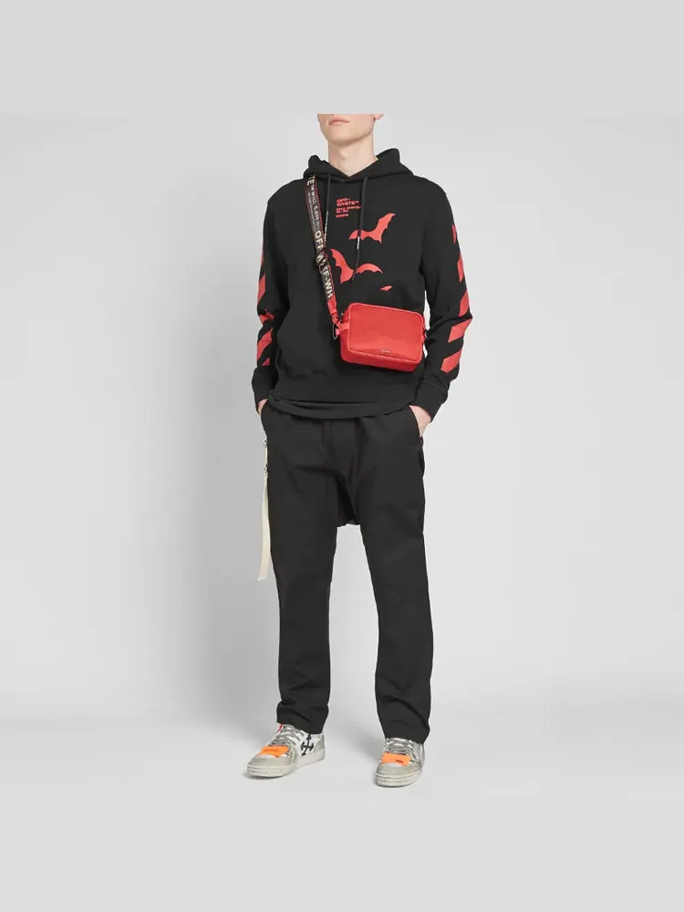 Худи Off-White Printing Pullover Loose Fit Unisex Black — изображение 4 из 5, черный