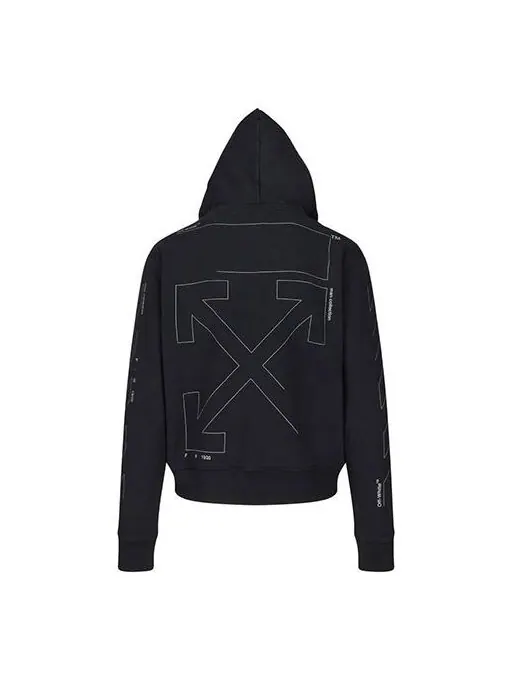 Толстовка back logo printing ordinary version black Off-White — изображение 1 из 4, черный