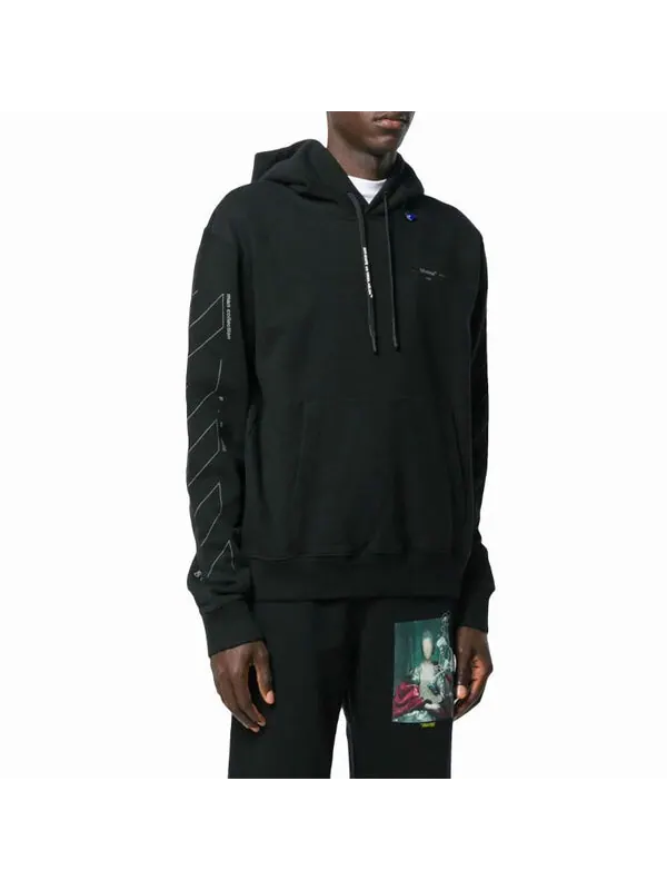 Толстовка back logo printing ordinary version black Off-White — изображение 3 из 4, черный