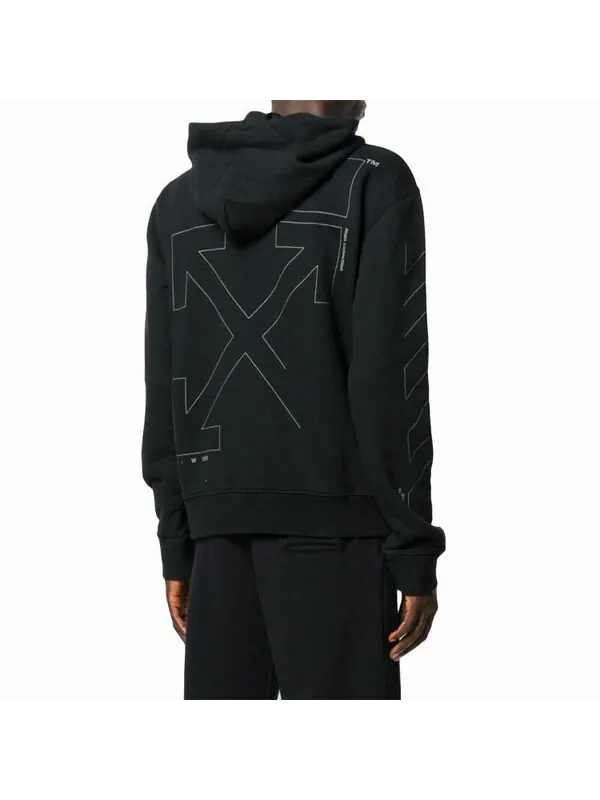 Толстовка back logo printing ordinary version black Off-White — изображение 4 из 4, черный