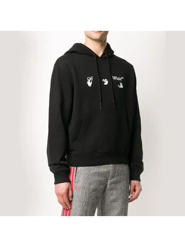 Толстовка fw20 logo mens logo long sleeve sweater Off-White — изображение 2 из 4, черный