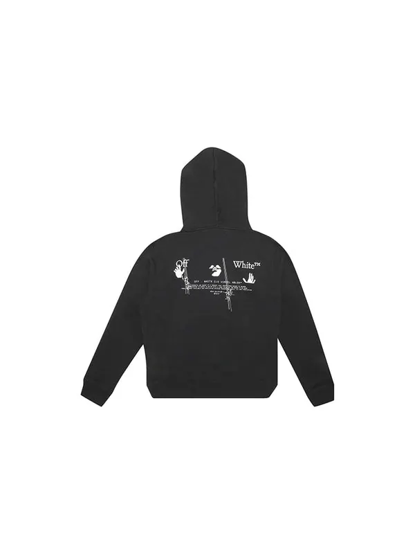 Толстовка fw20 embroidery hooded pullover men black Off-White — изображение 2 из 4, черный