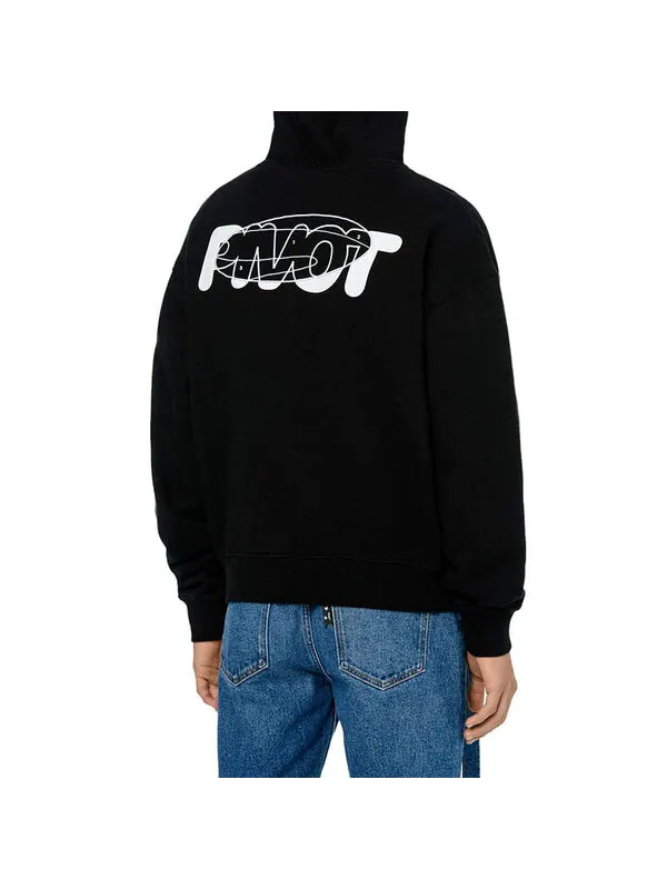 Толстовка fw20 embroidery hooded pullover men black Off-White — изображение 4 из 4, черный