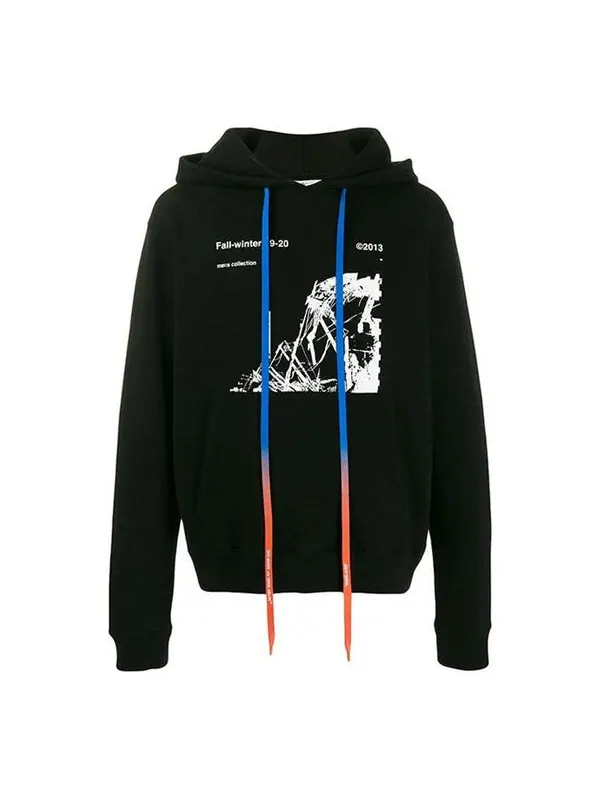 Толстовка usa cotton pattern printing black Off-White — изображение 1 из 4, черный