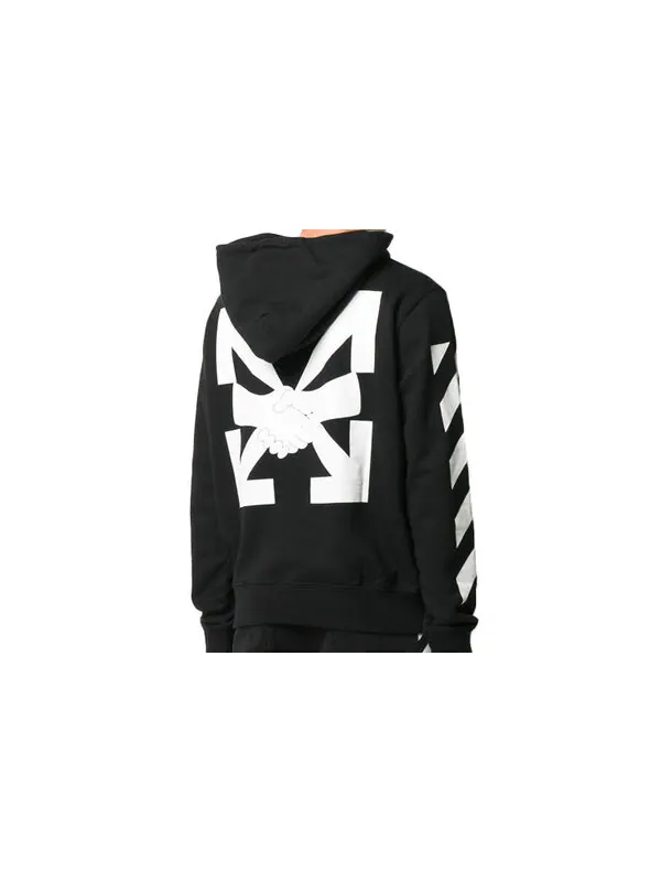 Толстовка OFF-WHITE Diagonal Stripes Mens Logo Long Sleeve Sweater — изображение 2 из 4, черный