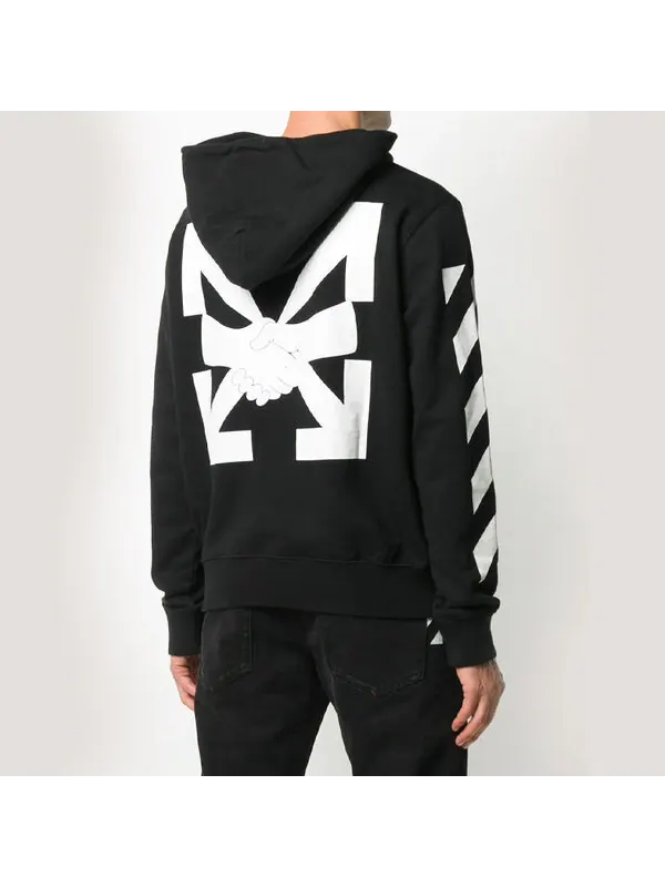 Толстовка OFF-WHITE Diagonal Stripes Mens Logo Long Sleeve Sweater — изображение 4 из 4, черный