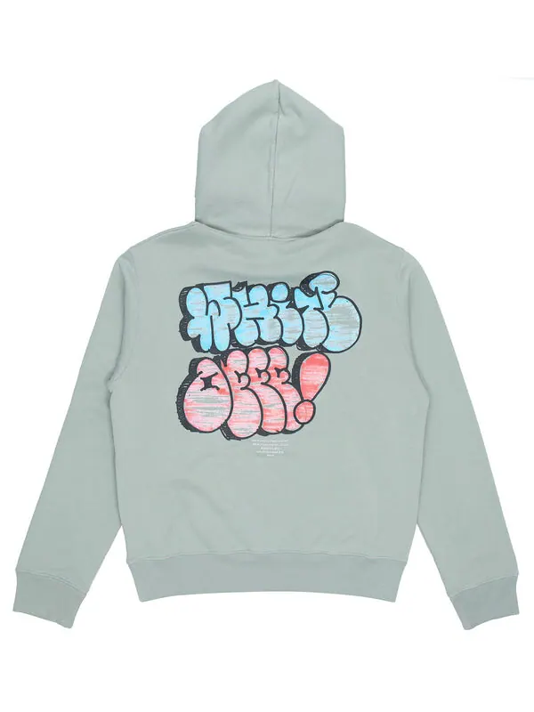 Толстовка ss21 graffiti logo printing green Off-White — изображение 3 из 4, зеленый