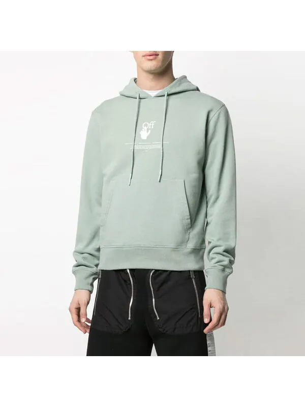 Толстовка ss21 graffiti logo printing green Off-White — изображение 4 из 4, зеленый
